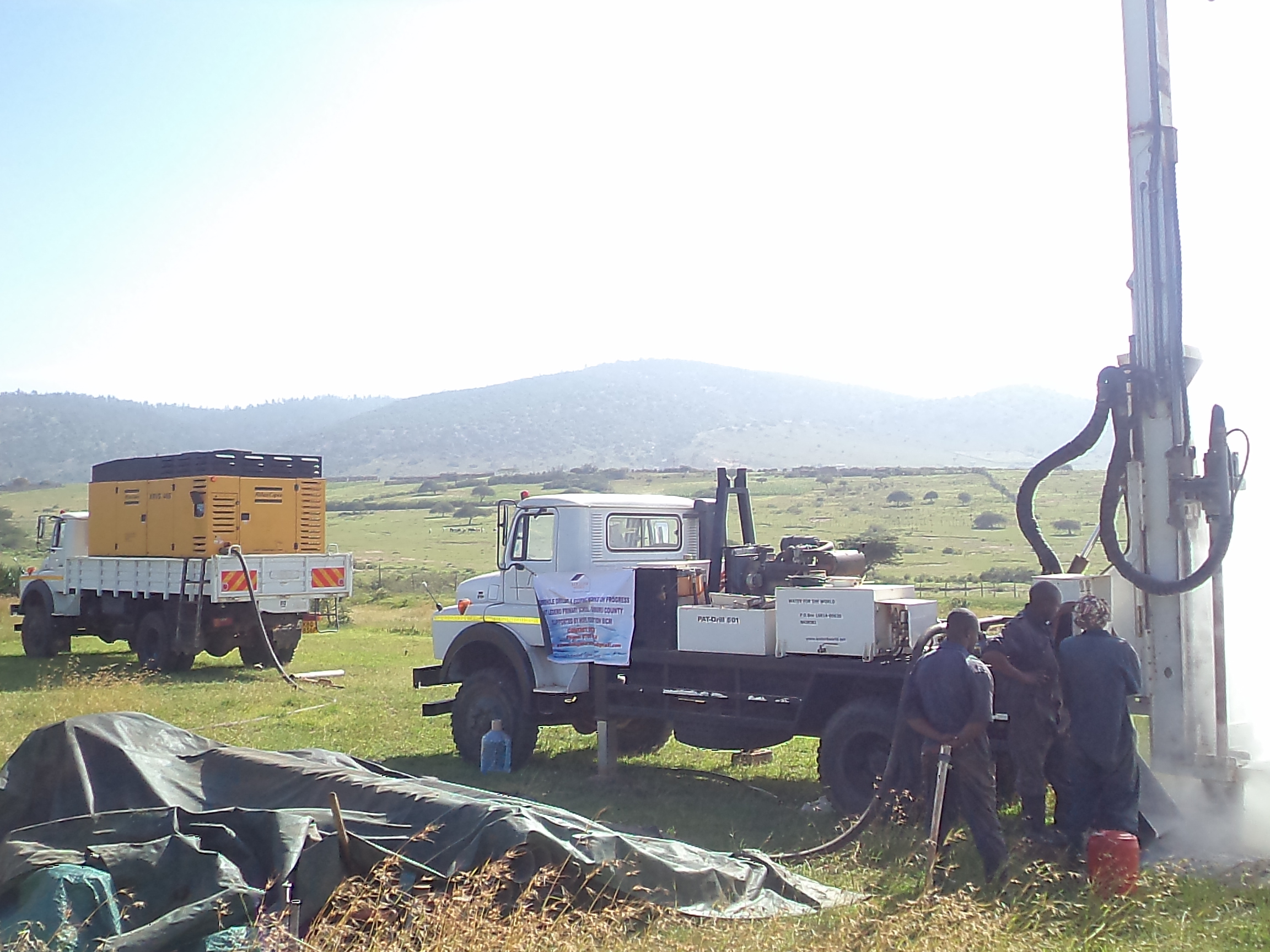 Historical borehole drilling work for the Ledero Water Project in Samburu County, Kenya
